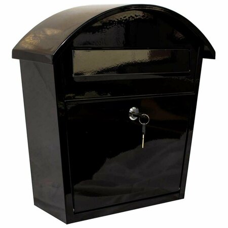 BOOK PUBLISHING CO Ridgeline Locking Wall Mount Mailbox, Black GR27891